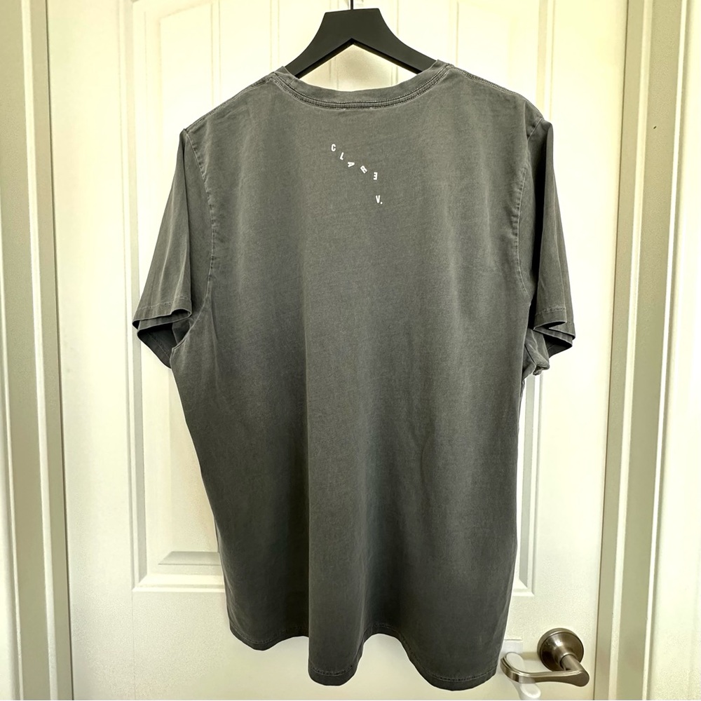 Clare V. Original Tee in Faded Black with Cream Grand 'Oui' Print | XXL | GUC - Picture 12 of 12